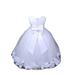 Ekidsbridal Wedding Pageant Rose Petals White Tulle Junior Bridesmaid Toddler Dress Summer Easter Dress First Communion Girls Clothing Holiday Recital Dress Princess 302T size 16 Flower Girl Dress