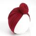 Newborn Baby Boy Girl Beanie Hat Pure Color High Elastic Bow Knot Soft Turban Head Wrap Headbands Accessories