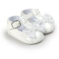 Infant Girl Shoes Mary Jane Flats Wedding Dress Shoes Soft Newborn Baby Girls Princess Crib Shoe First Walkers 0-18 Months