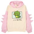 TAIAOJING Toddler Girl s Boy s Cotton Crewneck Sweatshirt Little Girls Dinosaur Hoodie Pullover Sweatshirt Cute Raglan Sleeve Splice Cartoon Hooded Winter Kids Casual Tops 10-11 Years