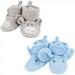 Hudson Baby Infant Boy Animal Fleece Booties 2-Pack Blue Elephant Hippo 12-18 Months