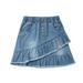 Toddler Kids Girls Denim Skirt Blue Ruffles Short Skirt Baby Girl Short Dress Summer Mini Skirt Summer Jeans Skirt Children Clothing