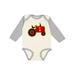 Inktastic Red Tractor 1st Birthday Boys Long Sleeve Baby Bodysuit