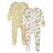 Gerber Baby & Toddler Girl Snug Fit Footed Cotton Pajamas 2-Pack