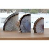 Olympus Minerals Co Agate Non-skid Bookends Agate/Geode in Gray/Brown | 5.5 H x 6.5 W x 3 D in | Wayfair ABLS-0156