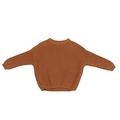 Styles I Love Unisex Baby Toddler Boys Girls Knitted Crewneck Long Sleeve Solid Pullover Sweater Autumn Winter Cozy Top (Brown 18 Months)