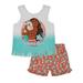 Disney Princess Moana Toddler Girls Sleeveless Tank Top and Shorts Set Coral 4T