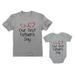 Our First Father s Day Dad & Baby Matching Set Infant Bodysuit & Men s T-Shirt Dad Gray X-Large / Baby Gray 18M (12-18M)