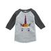 7 ate 9 Apparel Girl s Fall Unicorn Grey Baseball Tee