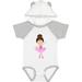 Inktastic Ballerina Ballet Girl Ballet Dancer Brown Hair Girls Baby Bodysuit