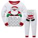 Odeerbi Pajama Sets For Boys Girls Toddler Kids Baby Christmas Santa Sleepwear Pants Outfits Set