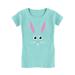 Tstars Girls Easter Holiday Shirts Easter Shirt Bunny Face Tee Cute Little Easter Rabbit Kids Happy Easter Party Shirts Easter Gifts for Girl Toddler Fitted T Shirt