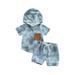 Summer Toddler Baby Boy Girl Outfit Set Tie Dye Short Sleeve T-Shirt Tops Shorts Pants 2 Piece Clothes Set