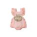 Afunbaby Baby Pumpkin Sequins Romper Sleeveless Square Collar Backless Short Jumpsuit with Ruffles