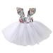 Bmnmsl Christmas Fancy Kids Baby Girls Floral Dress Party Gown Formal Dresses Sundress