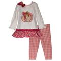 Bonnie Jean Fall Thanksgiving Pumpkin Legging Set Outfit Baby Toddler and Little Girls 0-3 Months-6X