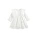 Jkerther Baby Girl Lace Dress Solid Color Round Neck Long Sleeve A-Line Dress