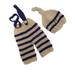 Newborn Baby Girl Boys Bib Striped Pants+Hat Crochet Knit Photo Photography 2pcs Lovely Outfit Sets