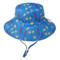 Aunavey Baby Girl Sun Hat Summer Beach Hats Wide Brim Strap Outdoor UPF 50+ Bucket Hat