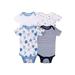 Little Star Organic Baby Boy 4Pk Short Sleeve Bodysuits Size Preemie-24M