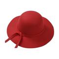 Inevnen Vintage Baby Girls Floppy Wide Brim Wool Felt Fedora Cloche Hat Cap 2-8Y