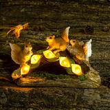 Arlmont & Co. Outdoor Solar Garden Squirrel Figurines w/ 5 Calla Lily Led Lights, Garden Décor, Statue Gift Resin/ in Brown | Wayfair