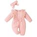adviicd Rompers Little Girls Jumpsuit Lace Girl Baby One Romper Bow Cotton Clothes Piece Jumper Suit for Girls