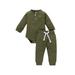 Dewadbow Toddler Baby Boy Girl Fall Clothes Romper Tops Pants Set Outfit