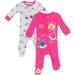 Pinkfong Baby Shark 2 Pack Zip Up Sleep N Play Coveralls Newborn to Infant