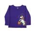 Way To Celebrate Toddler Girls Long Sleeve Halloween Unicorn Graphic Tee Purple