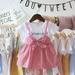 Lovebay Newborn Baby Girls Plaid Strap Casual Dress Summer Fake 2pc Knit Tops Sun Dress Beach Sundress
