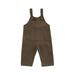 Qiylii Baby Romper Solid Color Strap Sleeveless Jumpsuit with Pocket