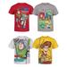 Disney Pixar Toy Story Woody Buzz Lightyear Forky Rex Slinky Dog Toddler Boys 4 Pack T-Shirt White 4T