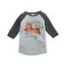 7 ate 9 Apparel Girl s Fall Unicorn Grey Baseball Tee