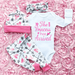 JYYYBF Newborn Baby Girls Outfits Set Long Sleeve the Princess Has Arrived Romper Arrow Love Pants Hat Headband Clothes Newborn