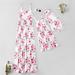 PatPat Family Matching Dresses White Baby Girl 6-9 Months Floral Print Matching White Sling Maxi Dresses Clearance