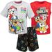 Paw Patrol Chase Marshall Rubble Toddler Boys T-Shirt Tank Top and French Terry Shorts 3 Piece Outfit Set Toddler to Big Kid