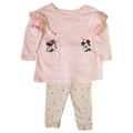 Disney Infant Toddler Girls Minnie Mickey Mouse Pink Top Leggings Outfit 3T