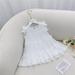 Bullpiano Baby Gils Lace Butterfly Wing Dresses Toddler Fluffy Lace Chiffon Short Sleeve Princess Dress Tutu Party Dress White Wedding Ski