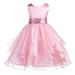 Ekidsbridal Asymmetric Ruffled Organza Sequin Flower Girl Dress Pageant Ballroom Gown 012s 4