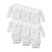 Gerber Baby Boy or Girl Gender Neautral Long Sleeve White Onesies Bodysuits 6-Pack (Preemie-24 M)