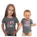 Feisty and Fabulous Big Sister Little Sister Outfits Girls Matching Outfits Sisters Gray Big Sister Baby Sister