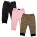 Luvable Friends Baby and Toddler Girl Cotton Pants 3pk Leopard 6-9 Months