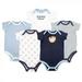 Luvable Friends Baby Boy Cotton Bodysuits 5pk Baseball 6-9 Months