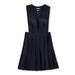 French Toast Little Girls Stacy V-Neck Wide Strap Jumper (Sizes 4 - 6X) - navy 4t (Toddler)
