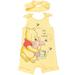 Disney Winnie the Pooh Infant Baby Girls Snap Romper and Headband Newborn to Toddler