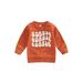 Toddler Baby Girl Boy Thanksgiving Sweatshirt Letter Print Crewneck Pullover Sweater Shirts Oversized Fall Tops