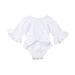 Fanvereka Baby Girls Off-shoulder Romper Flare Half Sleeve Elastic Waist Jumpsuit