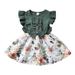 TheFound Toddler Baby Girl Princess Dress Vintage Floral Print Lace Halter Party Dresses Summer Outfits