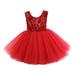 Shuttle tree Kids Baby Girls Flower Party Sequins Dress Gown Bridesmaid Dresses Birthday Dress